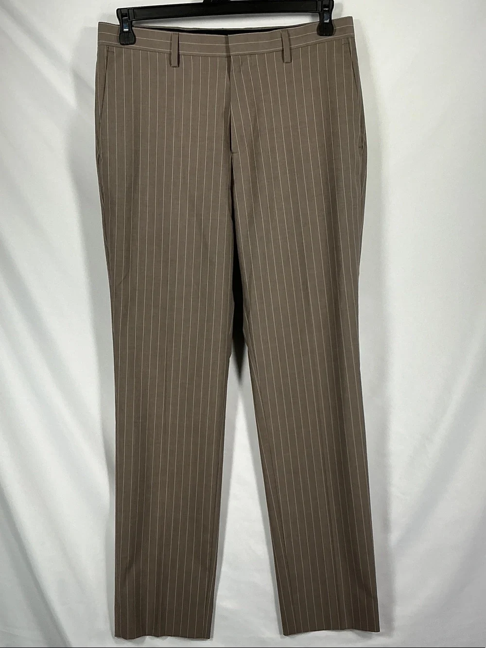 Banana Republic Men Non-Iron Stretch Slim Fit Pinstripe Chino Dress Pants 31x32